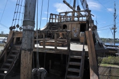 We are visiting the Nao Victoria Museum to see a replica of one of Ferdinand Magellan's ships, complete with furniture and hardware.