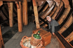 Victoria, was a carrack, 89 feet long, 23 feet wide, that was part of the fleet commanded by Ferdinand Magellan that discovered the waterway around southern tip of the South American continent. Later, commanded by Juan Sebastian Elcano, she was the only ship of the five to complete the first-time circumnavigation of the globe. Commanded by Duarte Barbosa, Nao Victoria participated in the Discovery of Chile, being the first to explore the region in 1520, and discovering or naming Patagonia, Cape Virgenes, the Straits of Magellan, Tierra del Fuego, the Pacific Ocean and other milestones.  She is one of the most famous ships in history of navigation.