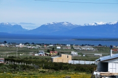 Puerto Natales in the distance