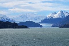 Magnificent Dickson Glacier in the background feeding into Grey Lake.