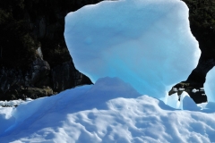 Ice so close we could almost reach out and touch it as we passed by.