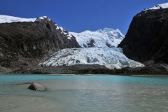 We next visit the Bernal Glacier where we are  able to off load onto land and we walk up to the glacier.