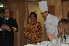 Captain of the ship, his mother, wife of the founder, and the head chef.  She worked alongside her husband Constantino,  opened cruises to the glacier San Rafael in 1976, on a small cargo ship called M/V Mimí, which carried 12 passengers per cruise. They then built M/V Skorpios I in 1978, the company’s first tourist vessel and the first tourist vessel to operate in Chile, she was withdrawn from service in the southern channels in 2008 after having completed more than 600 cruises to Laguna San Rafael and other places in Chile that are part of the most attractive tourist circuits in the world.