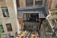 Riding up the Funicular