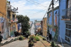 Narrow streets on steep hills