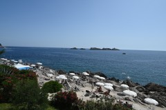 The hotel we are staying is the Royal Ariston. A beautiful large multi building, multi story hotel with varied dining rooms and pools and rocked areas along the Adriatic.  Beaches are rare along this stretch of Dubrovnik.   The water is beautiful to swim in this time of year. 