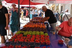 Every city has a market. This is a small corner of the market place. Recognizing its outstanding medi architecture and fortifications, UNESCO inscribed the Old City of Dubrovnik as a World Heritage Site in 1979.