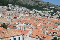 Looking across the roof tops of the Walled City and the hillside of Srd mountain residences.