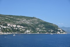 A view from the southern side of the walk looking toward the Srd mountain and to the left will be the harbor entrance we saw earlier with the private boats and charter boats.