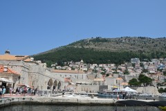 Photo walking around the inside the harbor area