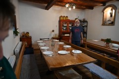 They bought an old home abandoned during the war of Serbs and Croatia. They have totally remodeled it and prepared a wonderful dinner for all of us. A very enjoyable  evening for all of us. 