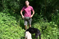 We are fortunate to meet a Truffle hunter named Nicoli.  He introduces us to his two famous dogs that are trained to find the infamous Truffle in the ground. He hands me two truffles that have already been secured and for me to go into the forested area and bury them a two different locations. 
