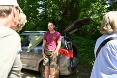 I walked for some time into the area of the forest down the road and then off into the forest. I buried them in 2 different locations. Low and behold after some time both locations were found by the dogs. Amazing. 