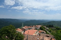 View in the distance from the top of Motovun