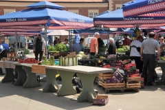 Osijek has a great daytime market. I was told it was too far, 8 blocks to go and come back. that has never stopped me. Off I ran.