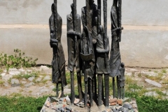 Also of interest in the courtyard of the Church is the memorial to the six million Jewish victims of the Holocaust.