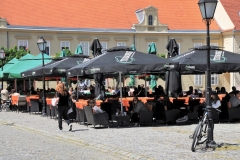 The fort interior is now a center of Osijek's nightlife. There are numerous bars and restaurants in Tvrđa.[