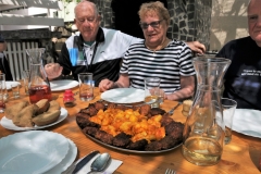 This afternoon we were fortunate to be invited for lunch in a home outside of Osijek.  What a delightful time. Our hostess prepared a traditional  Croatian meal.  Her father prepared an incredile local alcoholic drink which we all really appreciated.