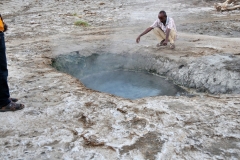 Magma pushes to the surface through the thin spots and warm underwater springs.