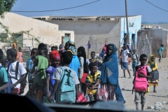 While we were stopped we got word that a young mother who had been tending some livestock out in the wasteland the day before did not return home last night. A search party of men had gone into the areas looking for her. It was feared that an animal had taken her. animal may have taken her. Life is very difficult for the Afar and these regions.