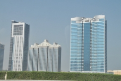 Abu Dhabi is the capital of the 7 Emirates. It sits off the mainland on an island in the Persian (Arabian) Gulf. The population is around 613,000 and in size of geography is the largest of the Emirates.