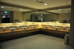 This was the inside of the Men's restroom at the center