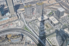 Notice shadow of the building
