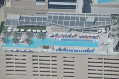 Close up of the hotel in the previous photo at distance