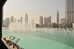 View of dancing waters from the Patio where we ate lunch