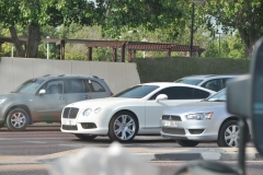 Bently with a distinct license plate. Probably a Sheikh