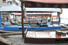 Crossing the "Creek" in small boats called Abra. Water Taxis