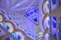 Looking up in the lobby area