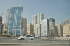 From Dubai we drive north through the 3rd largest of the Emirates Sharjah.