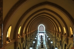 Each side of the long hall has doors that open to numerous displays.