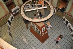 Looking from above the second floor to the main floor of the Rimbaud house.