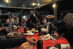 Our group out to dinner in a local restaurant.