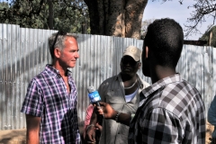 Victor our guide being interviewed by a local TV station. Right after he was interviewed I was interviewed as a tourist visiting the area. Our local guide translated for both of us.