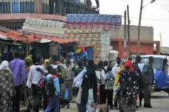 Mattresses for sale in the background