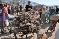 Young boy selling firewood