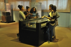 Students from Addis Ababa University looking at Lucy in the National Museum of Ethiopia. Lucy was found by Donald Johanson and Tom Gray on November 24, 1974, at the site of Hadar in Ethiopia. They had taken a Land Rover out that day to map in another locality. After a long, hot morning of mapping and surveying for fossils, they decided to head back to the vehicle. Johanson suggested taking an alternate route back to the Land Rover, through a nearby gully. Within moments, he spotted a right proximal ulna (forearm bone) and quickly identified it as a hominid. Shortly thereafter, he saw an occipital (skull) bone, then a femur, some ribs, a pelvis, and the lower jaw. Two weeks later, after many hours of excavation, screening, and sorting, several hundred fragments of bone had been recovered, representing 40 percent of a single hominid skeleton