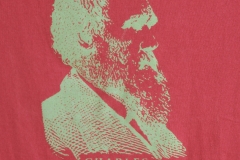 Tee shirt for sale with etching of Charles Darwin