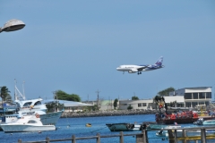 LAN Airlines  landing at the local airport