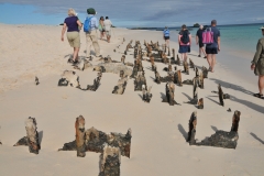 Ruins of a World War II lookout  pier