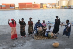 We had local Gambian entertainment at the dock as we were leaving for the day to explore Gambia.