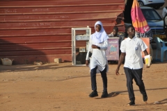 Students on their way to classes.