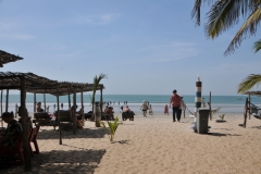 View from the outdoor dining room where we had lunch.  There were actually some tourists in the water too.