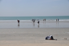 Beach was absolutely flat to walk out a long distance into the water.