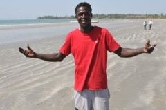 One of the local fisherman that would not take NO for an answer.  We finally just talked about his country and how beautiful the beaches are where he lives.