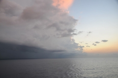 Early evening aboard the Regent Seven Seas Voyager with a rain storm approaching maybe.
