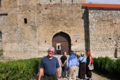 No one is allowed into the church with shorts on which I was wearing. So I am modeling the local fashion worn over the shorts. It was one size fits all. I think the waist could have gone the length around a  washing machine The pants were huge.